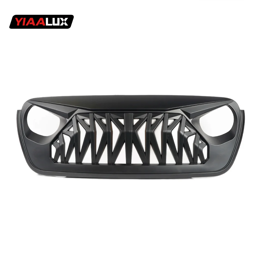 Custom matte black Shark Grille For jeep wrangler JL/gladiator JT 2018-2022 bumper