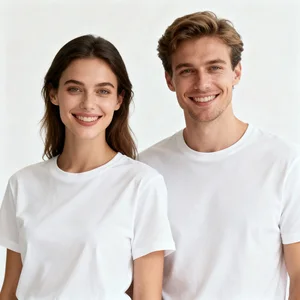 Customization Oversized Crew Neck Regular Minimalist Base Layer Jersey Recycled Cotton Basic Tee Plain T-shirt Top Tshirts