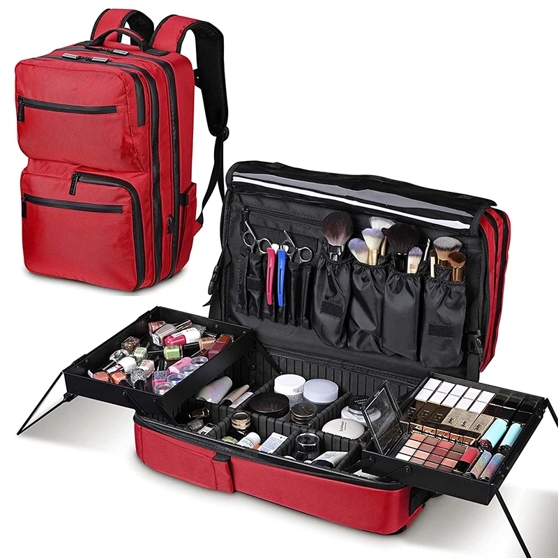 Custom Makeup Artist Backpack Makeup Case Backpack Cosmetic Storage
