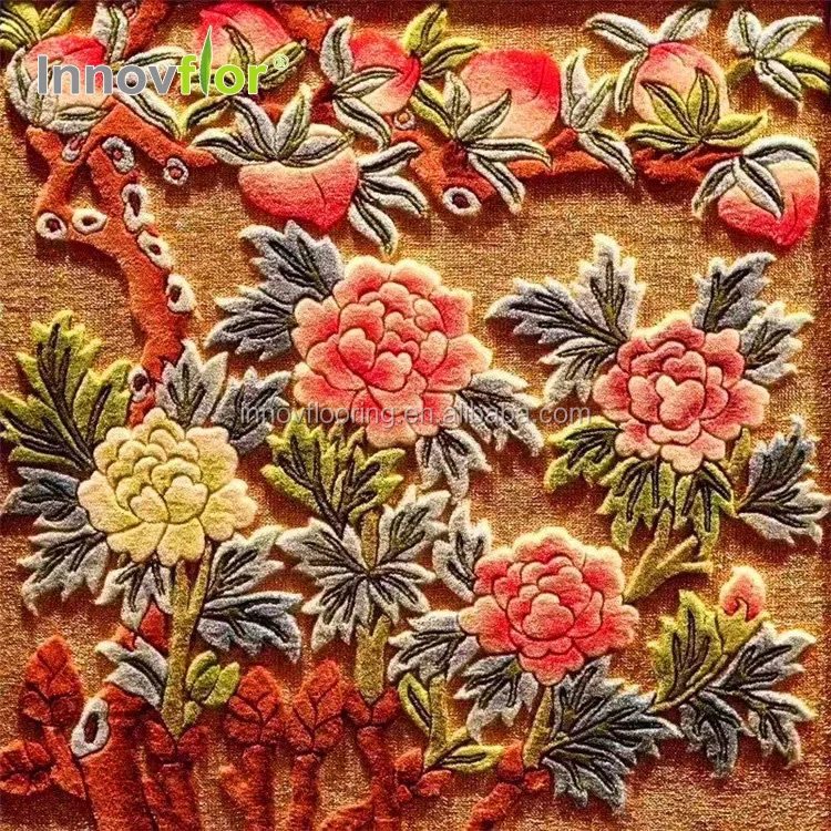 Extra Large Rugs Embossed Discount Dinning Modern Dining Living Room Design Factory Price Wool Large Area Rug