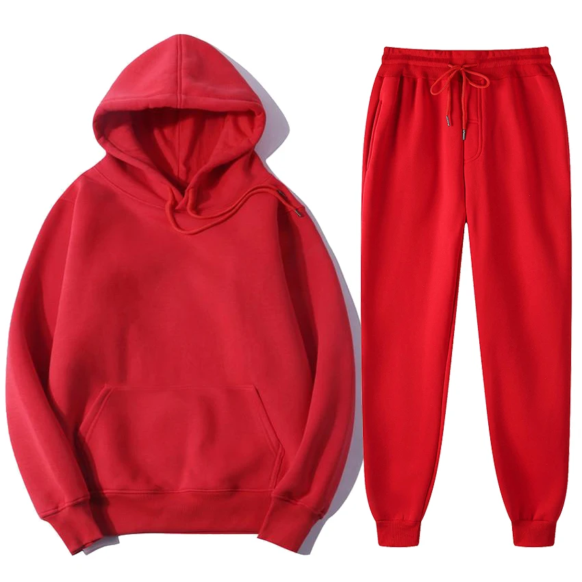 100% Cotton Sweatpants And Hoodie Set Custom Tracksuits Track Suit For ...