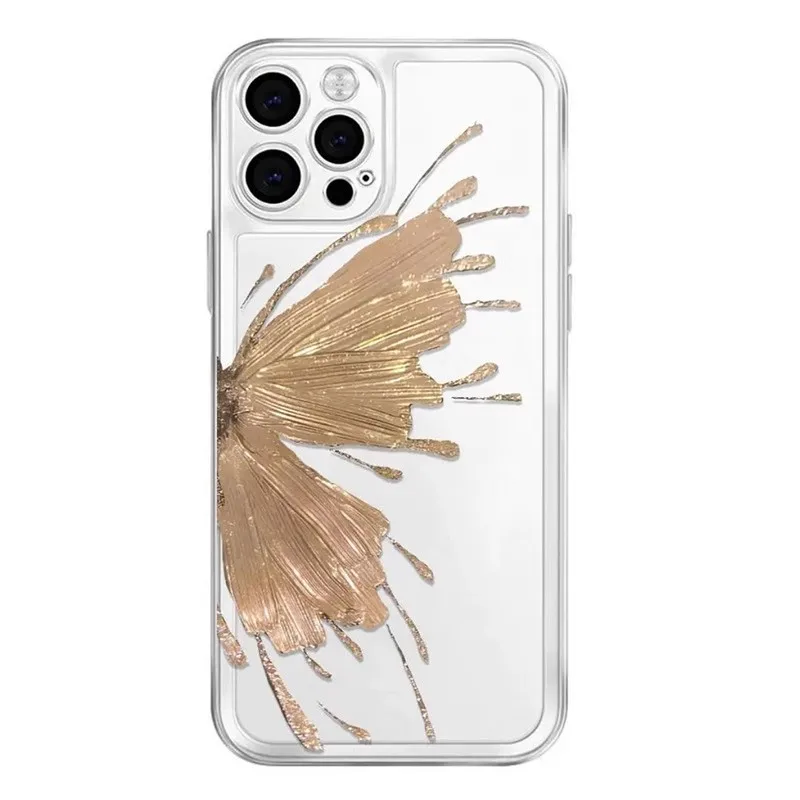 Laudtec Premium Butterfly Wings Originality Phone Case for iPhone 16 pro max with Oil Painting Silver Shockproof Case supplier