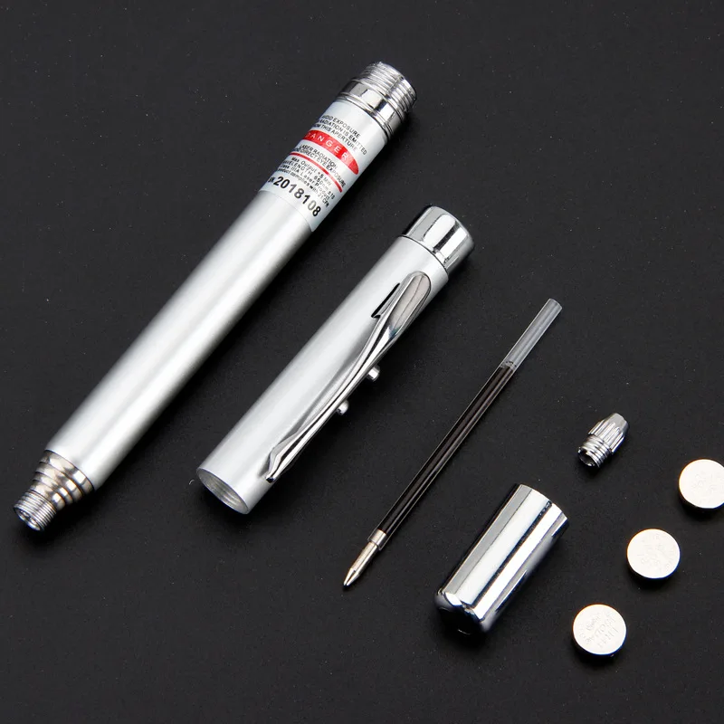 Multifunctional 4-in-1 LED Touch Laser Pen Ballpoint Convenient Accessory with 1.0mm Metal Writing Width and LED Light Screen
