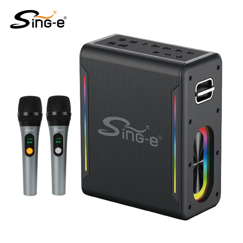 Caixa de Som Bluetooth SING-E ZQS-V73 50W com Microfone Móvel RGB