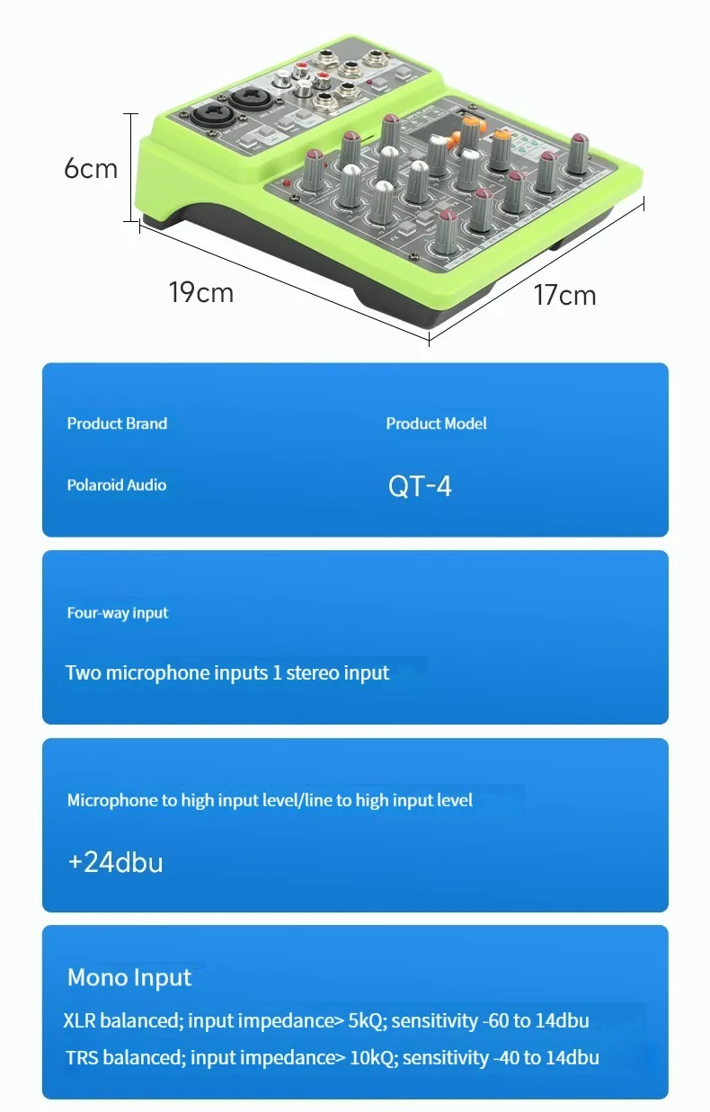 Tebo Small Audio Sound Mixer 4 Channels Mini Dj Controller Best Price