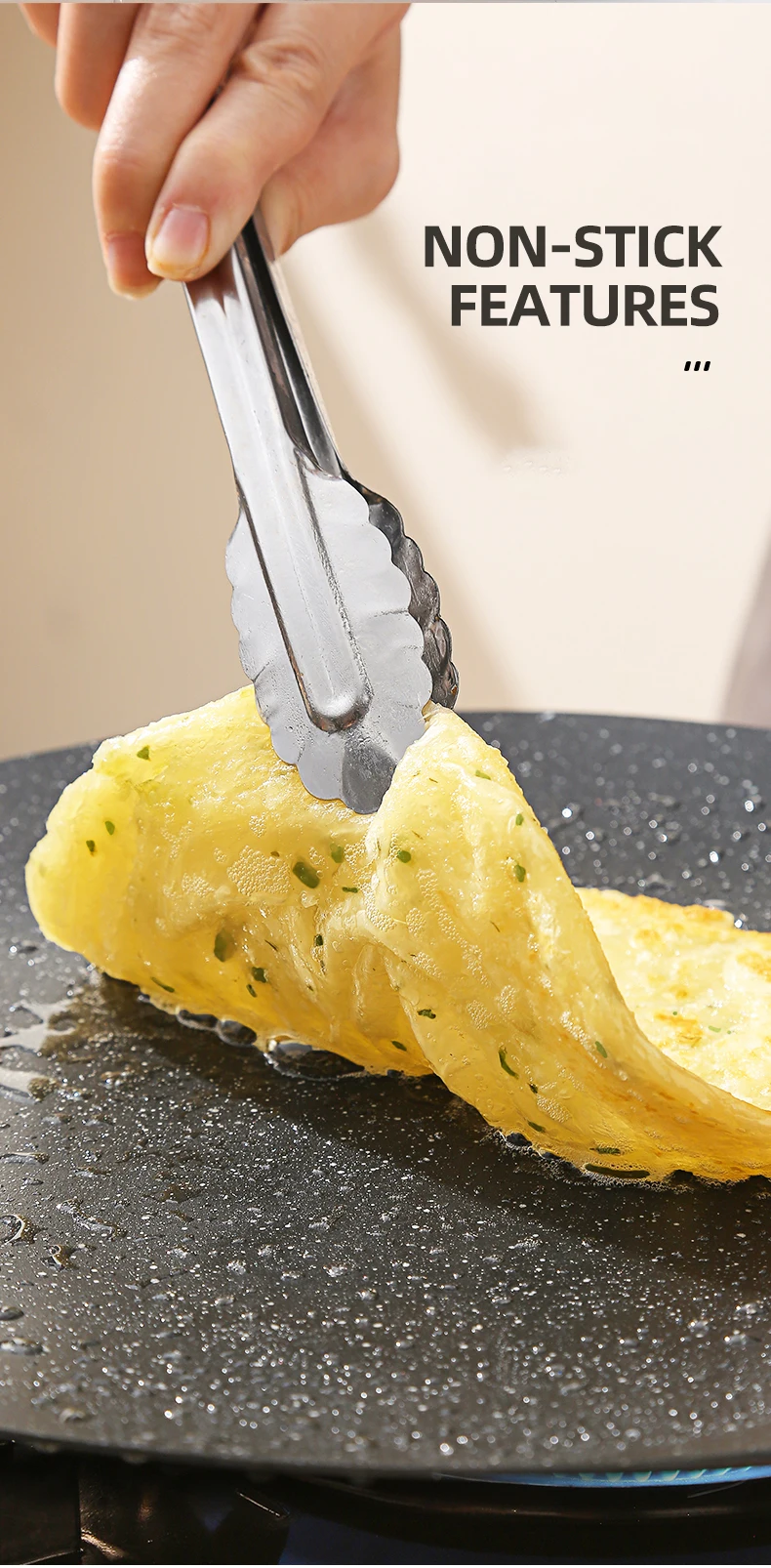 Thickened Maifan Stone BBQ Grill Pan, Non-Stick Steak & Korean BBQ, Works on Induction/Gas Stoves, Indoor/Outdoor