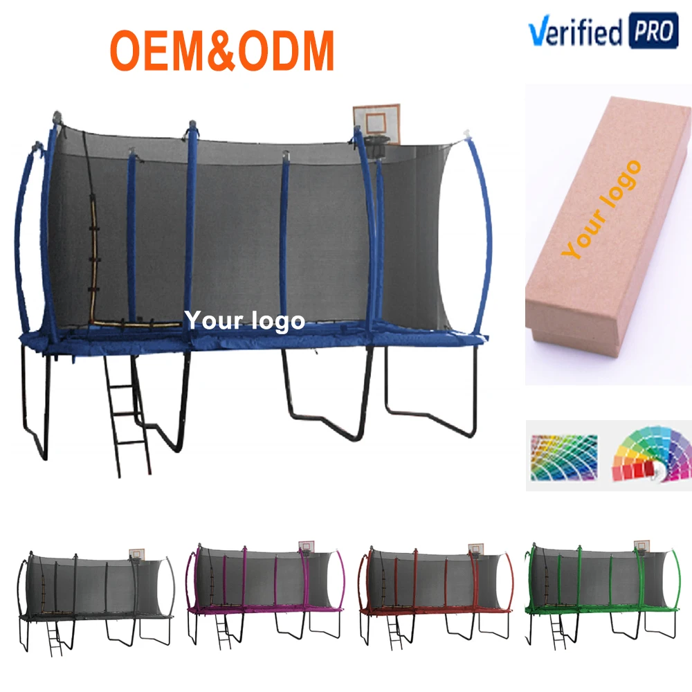 JIngyi Unisex Kids Outdoor Fitness Rectangular Trampoline Hotsale 10*15ft Gymnastic Fitness Trampoline