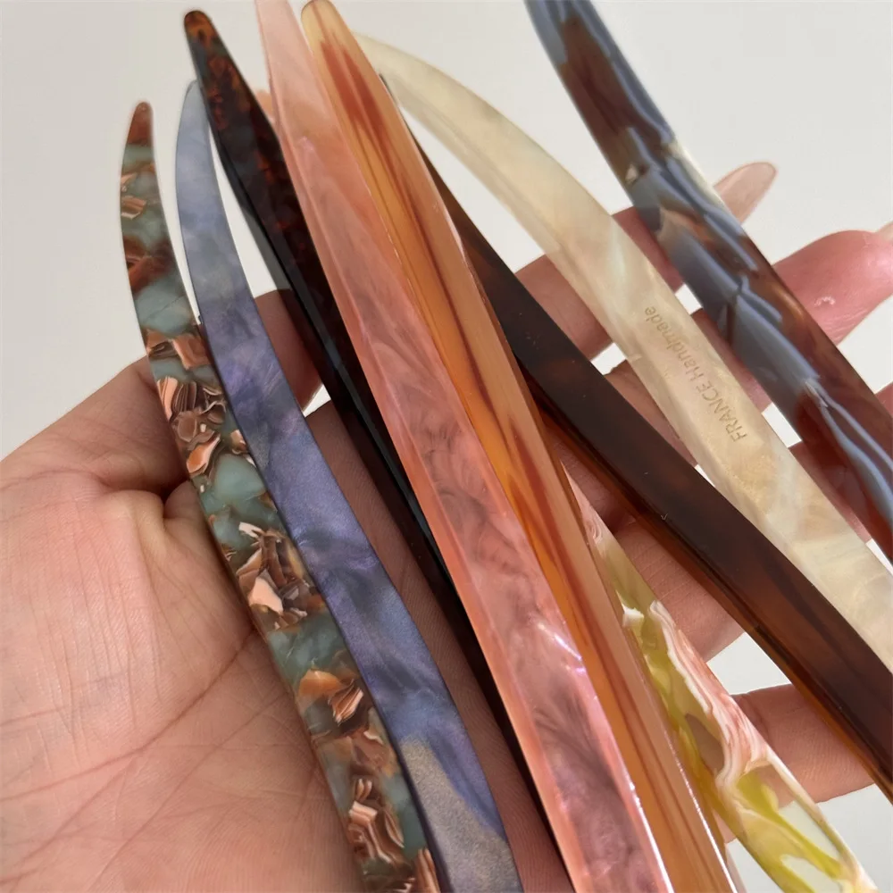 French Style Girls Hair Bun Maker Simple Acetate Hair Stick Fashion Customized Acetate Hairpin