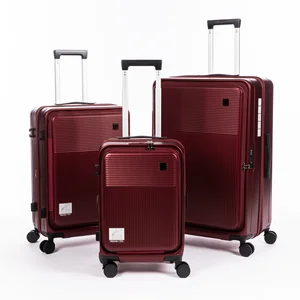 custom logo 20-26 Inch White Fashionable Classic Personalized Suitcase Luggage Aluminum Trolley TSA Lock 360 Degree Mute Universal Wheels