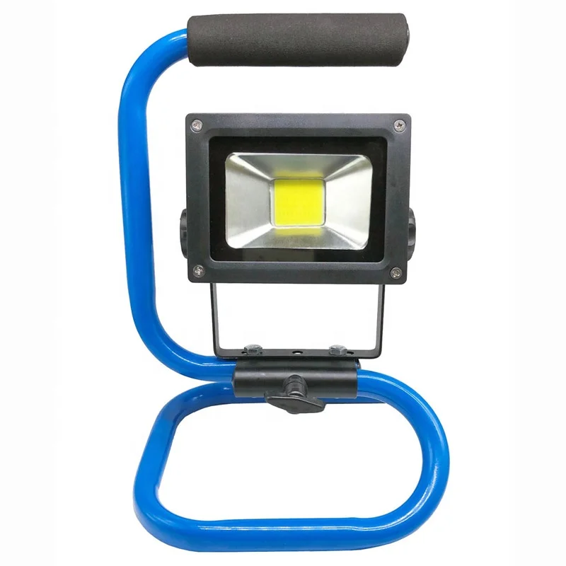 Work Light Aluminum 10W 20W Waterproof Rechargeable Portable Led Flood Lights with S Stand