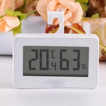 Plastic Cheap Wall Kitchen Wall Mounted Household Thermometers Thermo-hygrometer LCD Big Digital Display Room Greenhouse Use