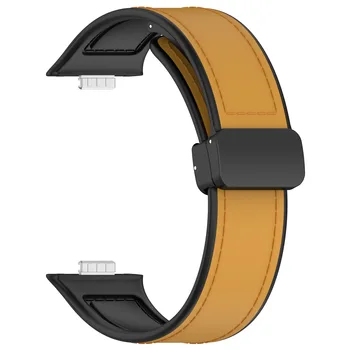 For huawei watch fit 3 strap leather watch band with silicone base strap for huawei fit 3 correa