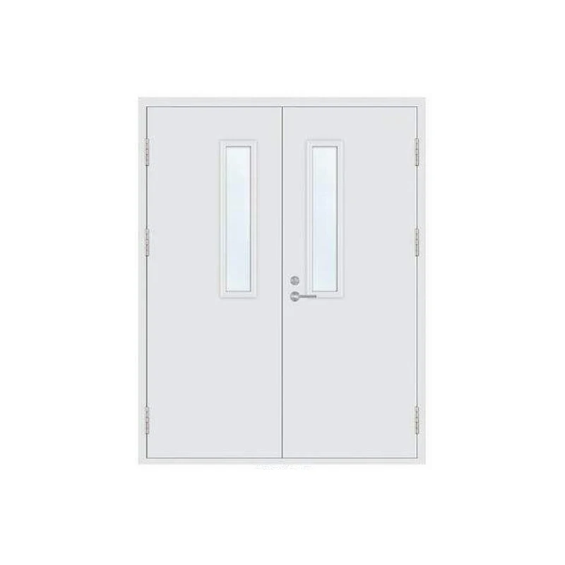 Superior performance double in door exit steel fire place rated doors aluminum standard 120 minute supplier