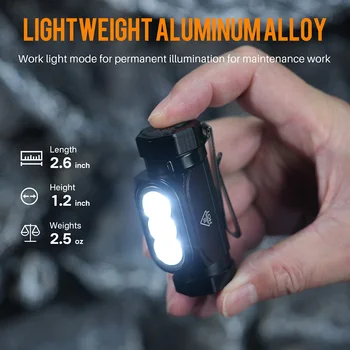 Hp130 Mini Torche,1150 Lumen Lampe De Poche Rechargeable,Avec Bandeau