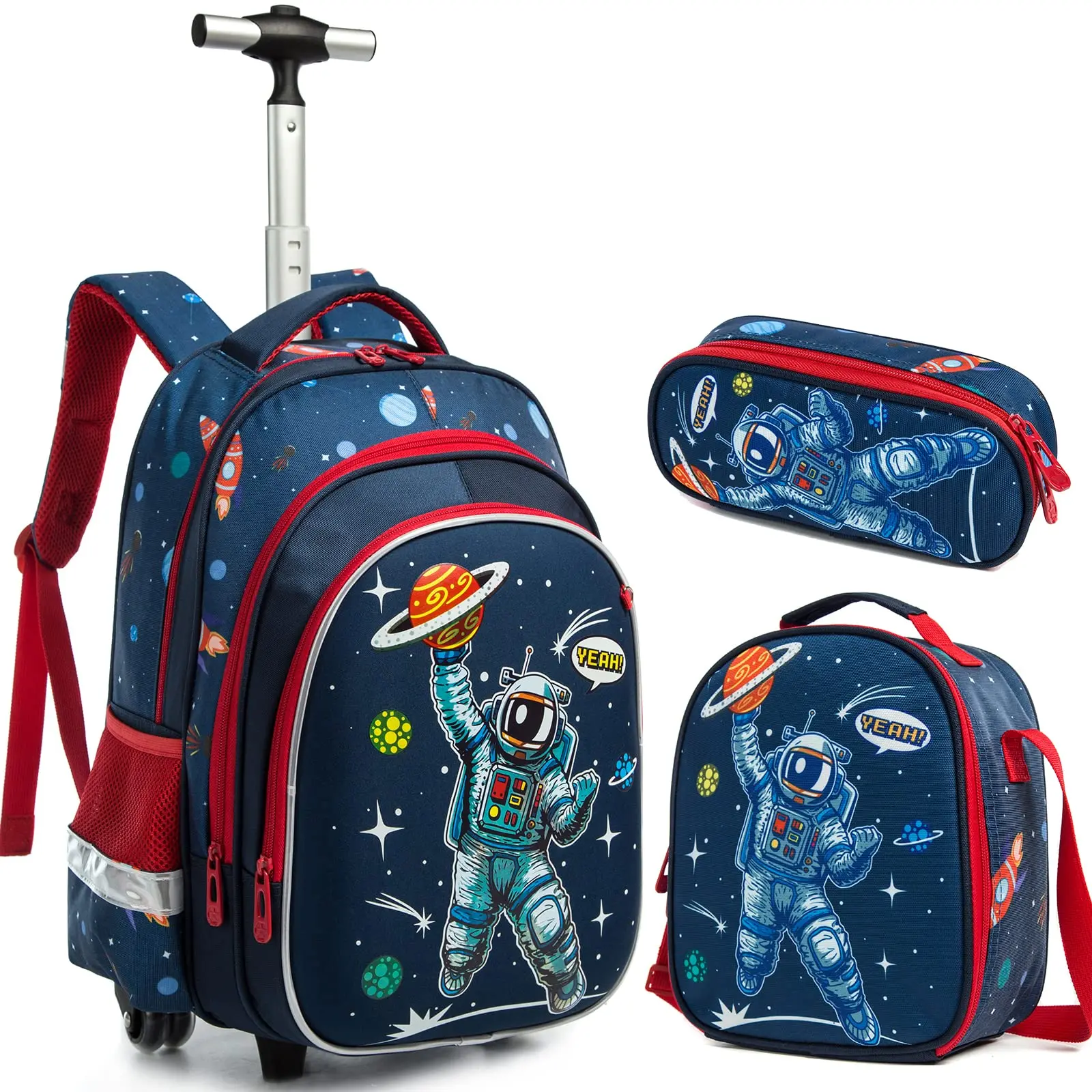 Wholesale Child luggage travel bags primary school trolley bag Boys and girls cartoon printed backpack