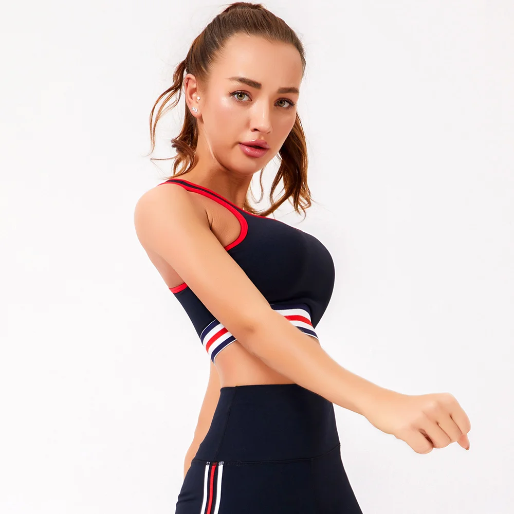 
Спортивный бюстгальтер, топ для фитнеса, женский эластичный укороченный топ, одежда для спортзала, бюстгальтер для занятий йогой 