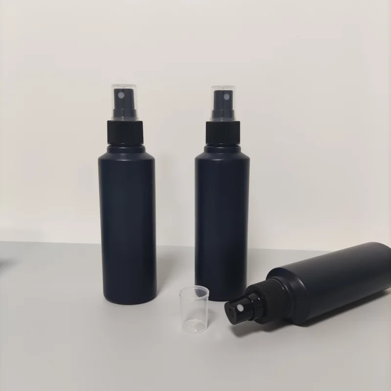 Factory Direct Empty 150ml HDPE Black Spray Plastic Bottle With Mist Sprayer