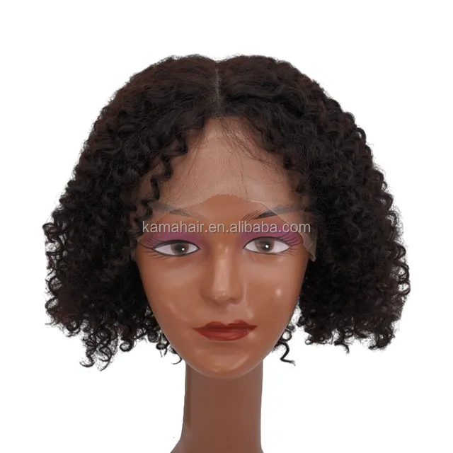 KAMA 4C Kinky Hair Wig 13X4 Kinky Curly Lace Front Human Hair Wig With Baby Hair