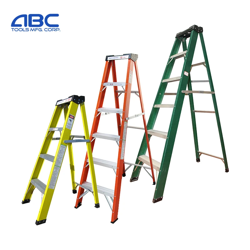 Stable 3-7 Steps Electrician Insulated Fiberglass Ladder for Home