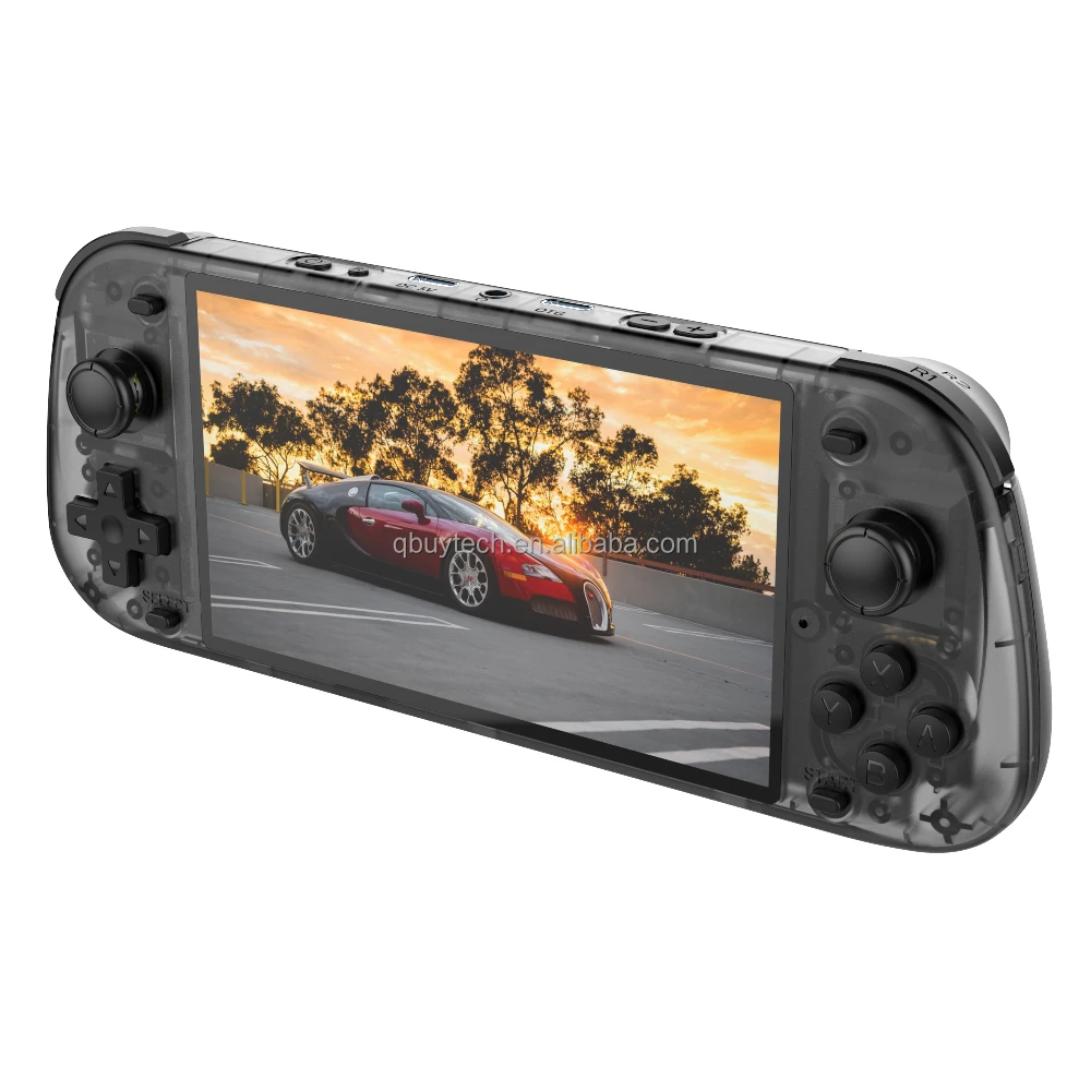 Console De Jeu Rétro Portable R50S - 25 320 Jeux Préinstallés, écran IPS 4 Pouces, Batterie 3000 MAh - Double Joystick, 23 émulateurs, Version 128 Go Blanc
