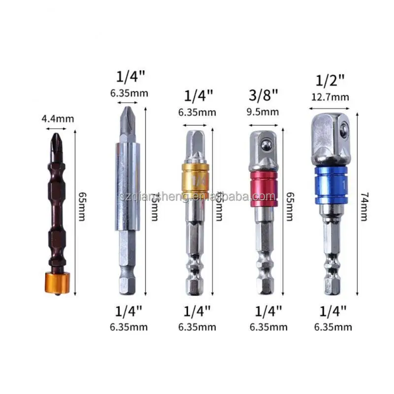 Adattatore Per Trapano Hog 3/8" - 2 Pezzi Con Garanzia A Vita, Per Punte A Gambo Esadecimale Punta Trapano Hog - Foto 9