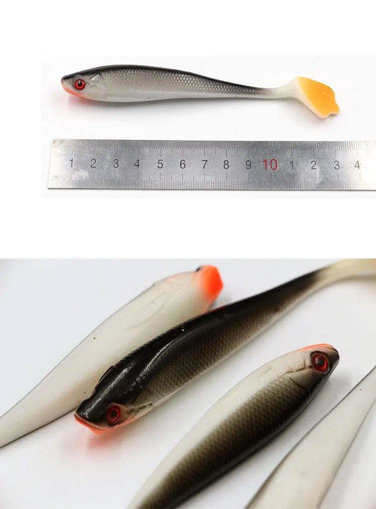 Selco 12cm Trout Soft Lure Large Soft Plastic Shad Pike Lures Bait Soft