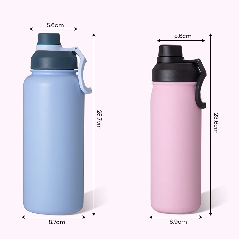 2025 Newest Spout Lid 32oz Summer Cool Vacuum Flask Stainless Steel Sports Water Bottle for Women Girls