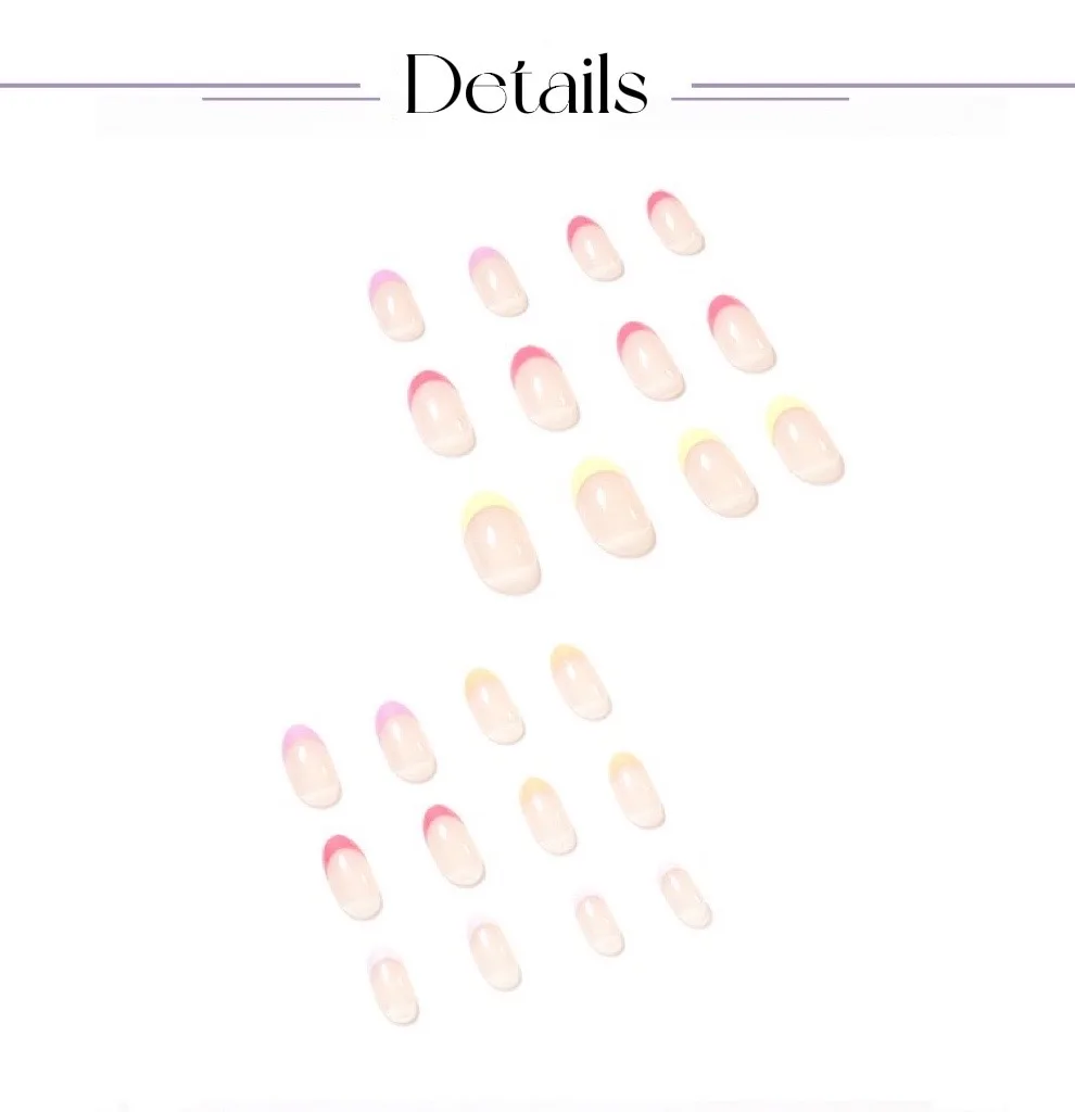 2024 High Quality French Tip Nude Press On Nails Private Label Custom ...