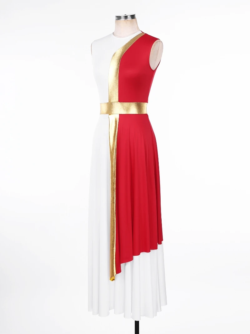 red and white praise dance dress Amazon.com: Women Metallic Bi Color Liturgical Praise Dance Dress Long  Sleeve Lyrical Dancewear Church Maxi Robe Worship Praise Garment Christmas  Dance Uniforms Easter Outfit Red+Gold S : Clothing, Shoes & Jewelry