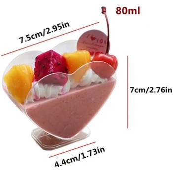 Custom Printed PET Plastic Multiple Oz Ice Cream Bubble Tea Dessert Coffee Cold Cups