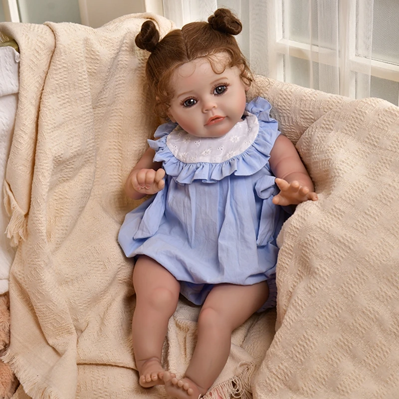 Cute Reborn Doll Toddler Girl 3d Skin Lifelike Baby Silicone Realistic Reborn Dolls for Girls