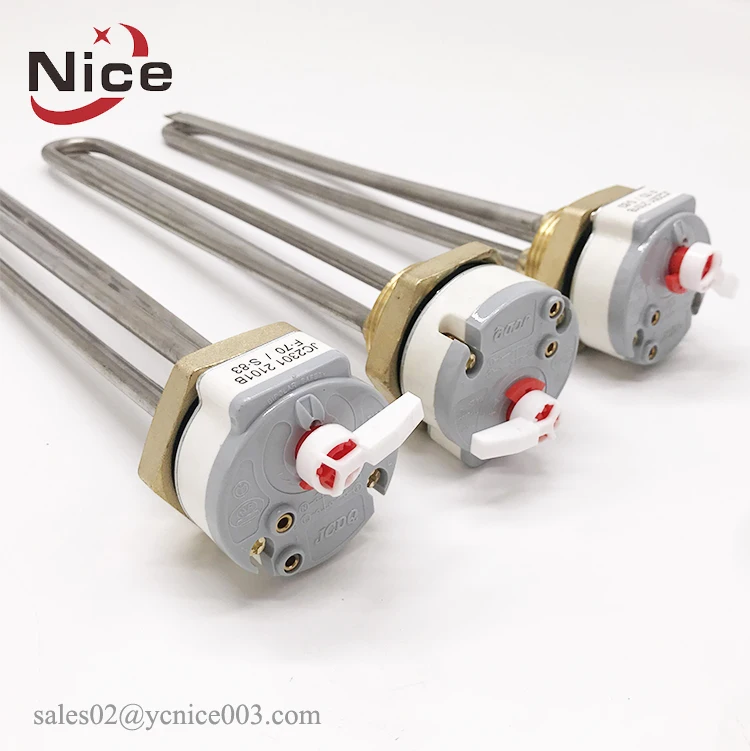 DC 12V 1500W Length 280mm Electric Hot Water Heater Element Immersion Water  Heater Tube with Thermostat