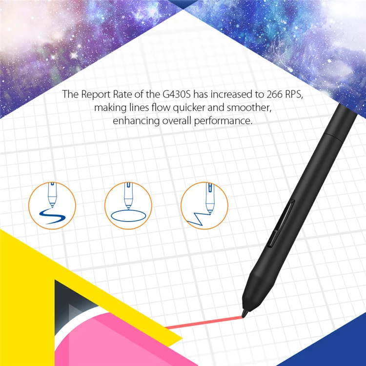 Graphic Tablet XP-PEN Star G430S Tableta Grafica Cheap Price Pen Pad Digital Battery-Free Stylus Other Computer Accessories