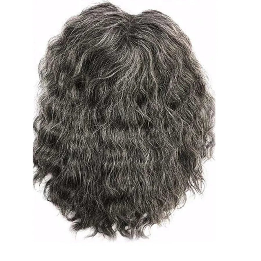 Màu Xám Human Hair Topper 12inch Brazil Curly Closure Wig,100% Lớp Biểu Bì  Phù Hợp Với Wig 6x6 Đóng Wavy Tóc Người Tóc Giả - Buy Human Hair Topper,Grey  Hairpiece,Silver Grey Hair