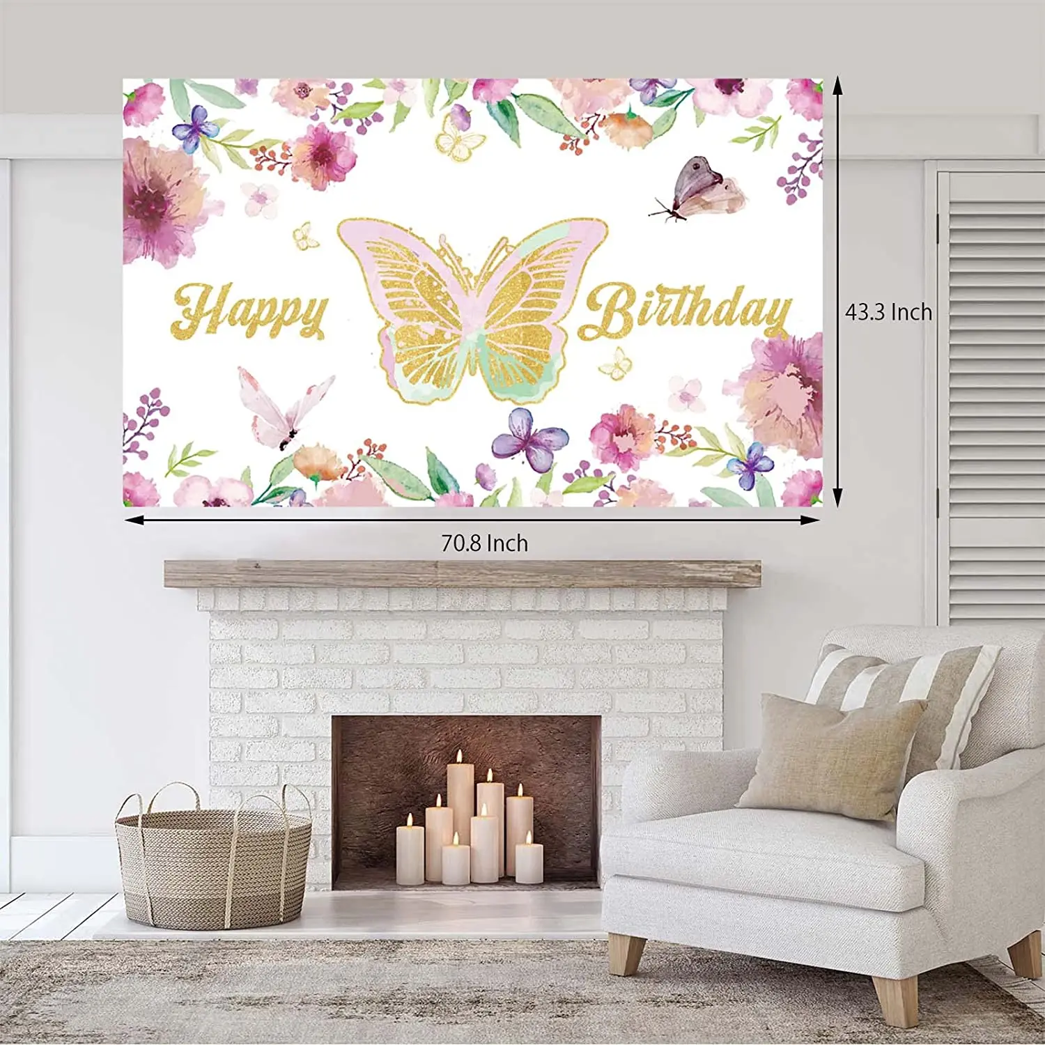 Butterfly Birthday Backdrop Party Decorations Butterfly Spring Theme ...