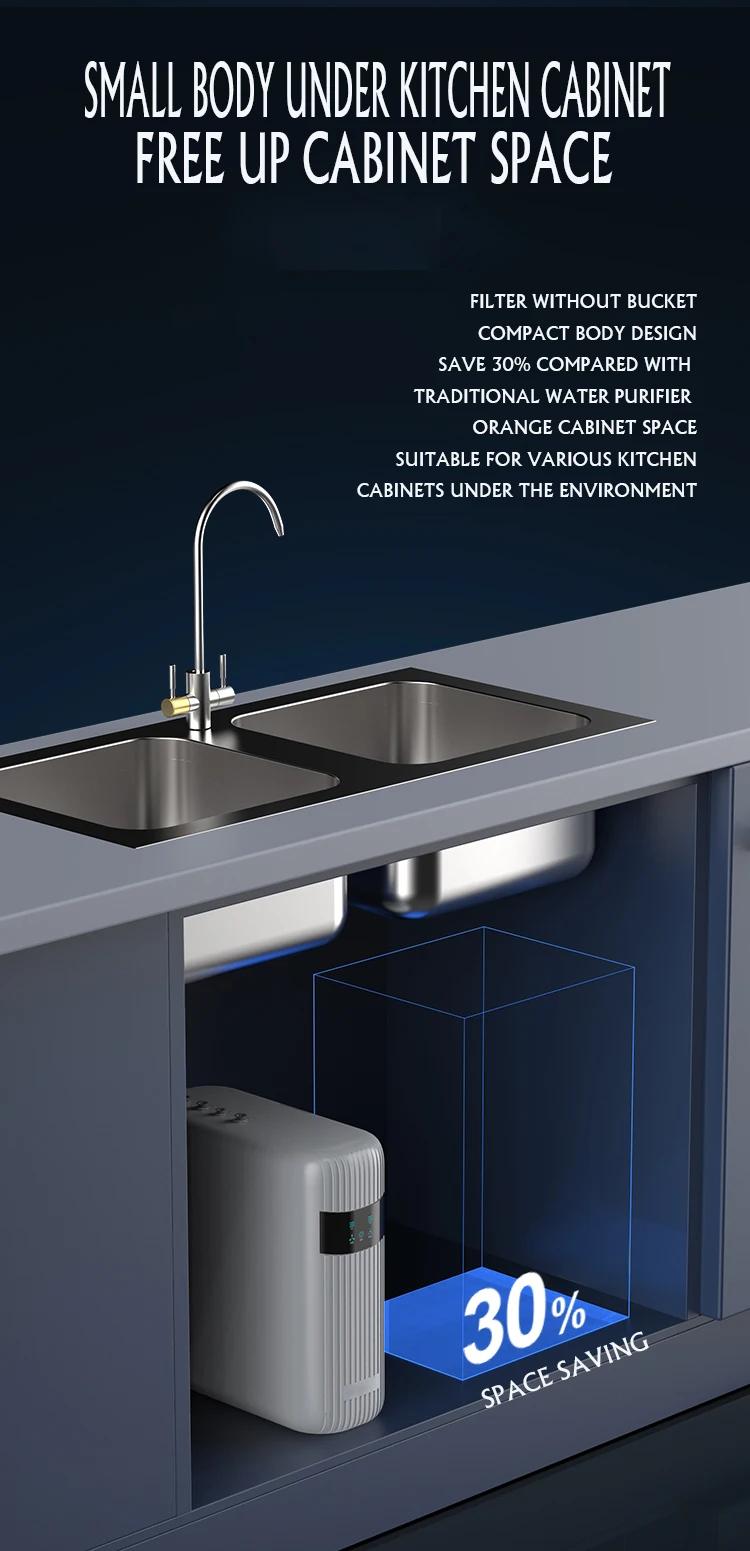 Pressure-free Bucket Silent RO Reverse Osmosis Direct Drinking Household Pure Water Machine