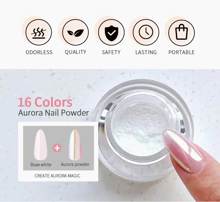product vinimay 48 colors chrome nail powder set with 3 styles aurora chrome powder magic mirror powder aurora sequin gel for nail salon-5