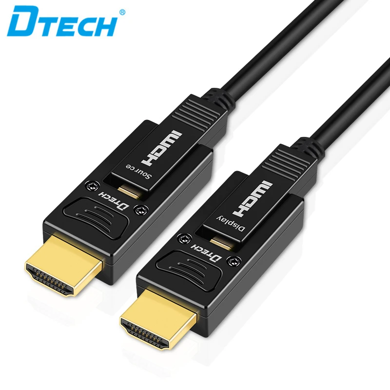 
 DTECH совместимый интерфейс 18G 3d 4K @ 60 Гц D-A 100 м АОС HDMI волоконно-оптический кабель 50 м  