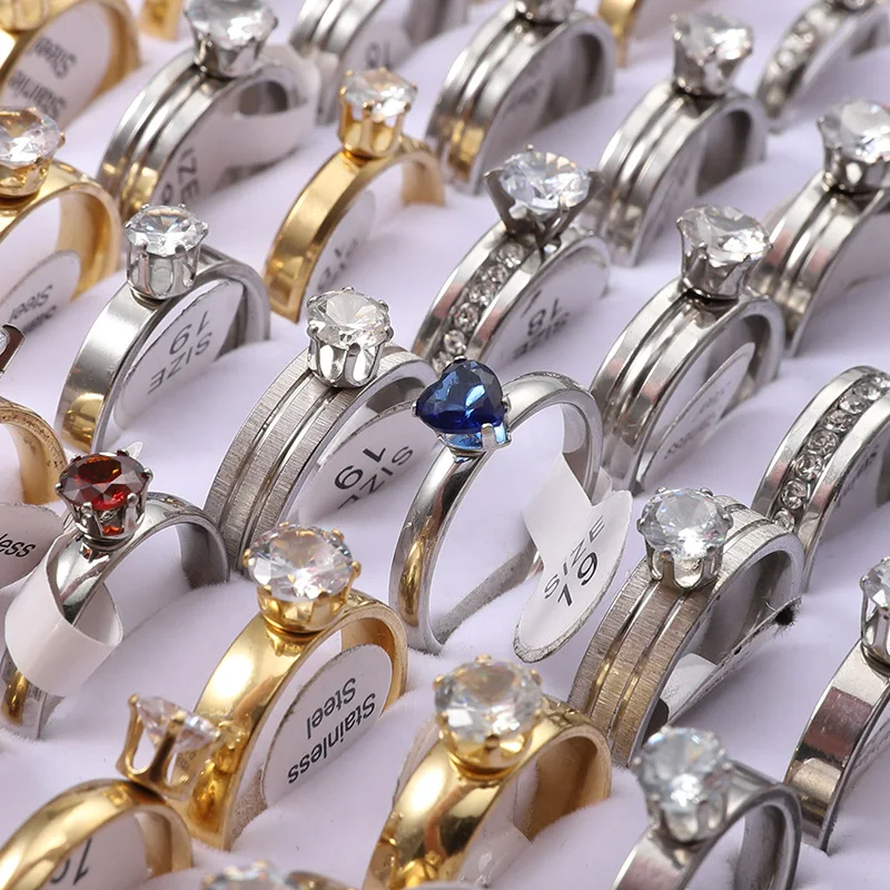 Trendy Stainless Steel Ring Factory Wholesale Bulk Wedding Ring Jewelry ...