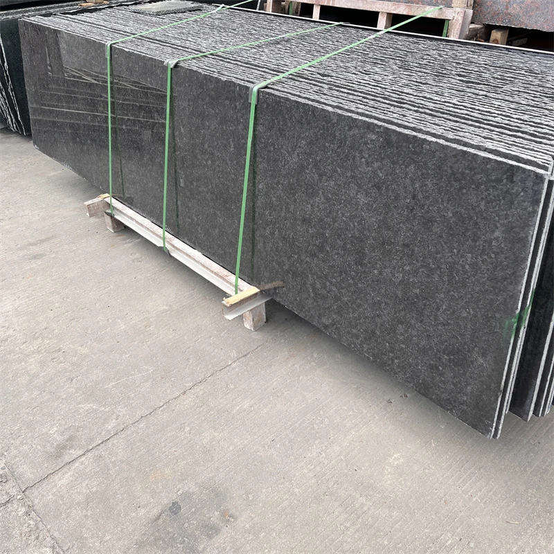 product high quality polished black granite slab floor tile for sale best price black granite for kitchen countertop and island top-2