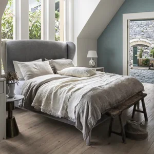 GOTS 100% Organic Natural French Linen  Duvet Cover and Ultra Soft Flax Fiber Stone Washed New Design French Linen Bedding Sheet