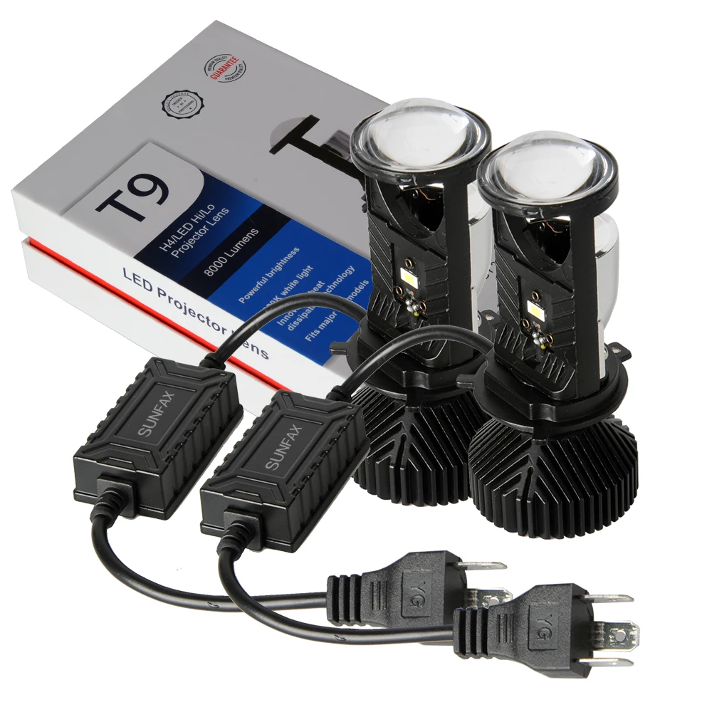 Super Bright Projector LED Headlight Lens Mini H4 90W / Pair 20000LM Car BI LED Lens Luces H4 LED