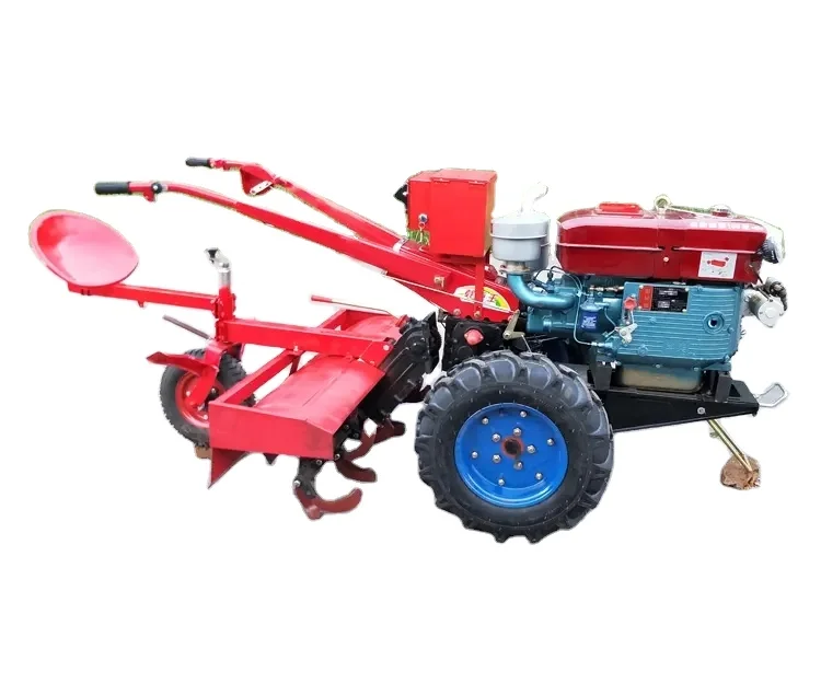 Hand 2WD Walking Tractor 15HP Cheap Price Small  Walking Tractor With Mower