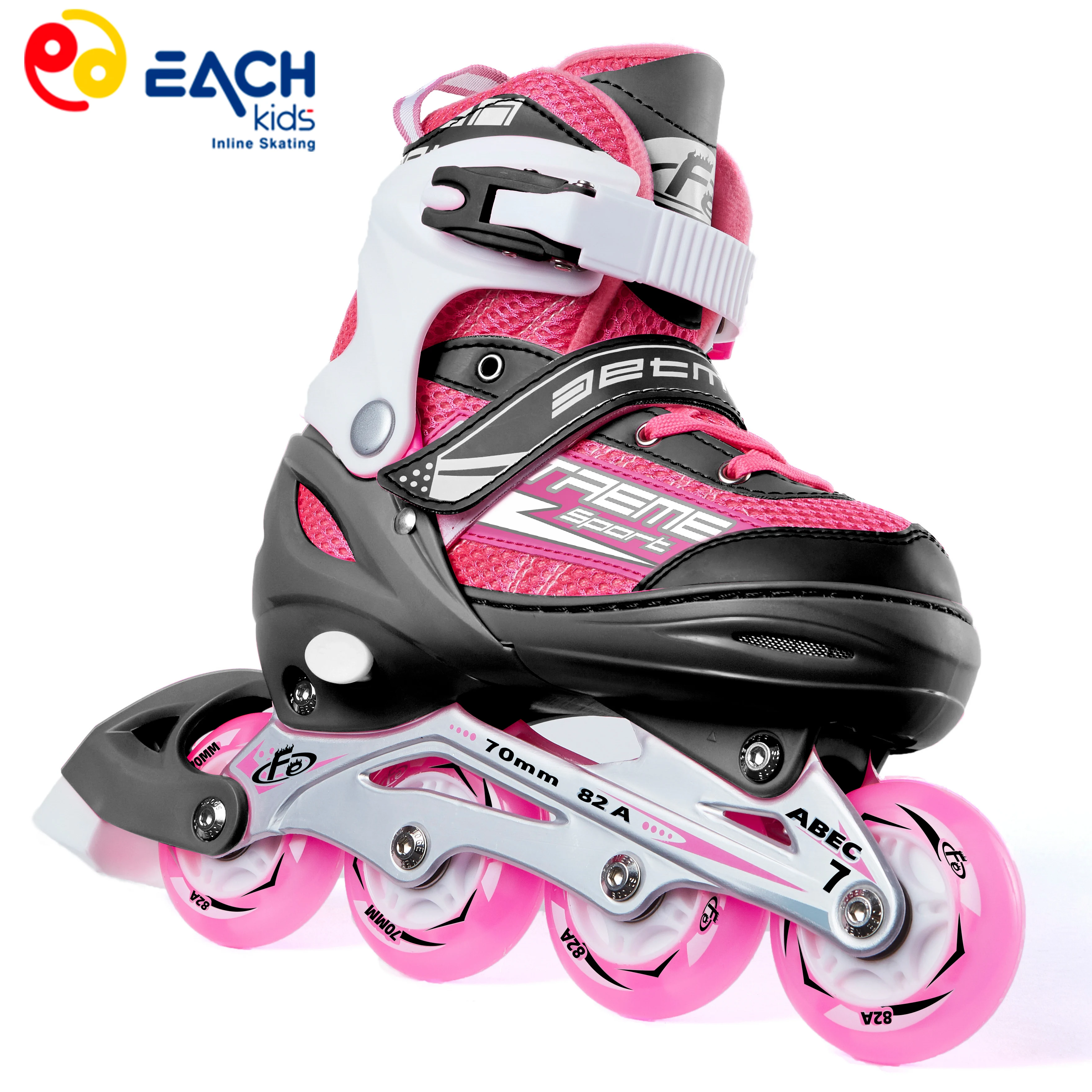 EACHkids Inline Roller Skates Shoes Buy Glitter 4 Wheels Flashing Skates Wholesale LED Patines for Kids