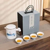 Taza Longxin Phnom Penh, pabellón de montaña, bolígrafo Jiangshan, cuaderno.