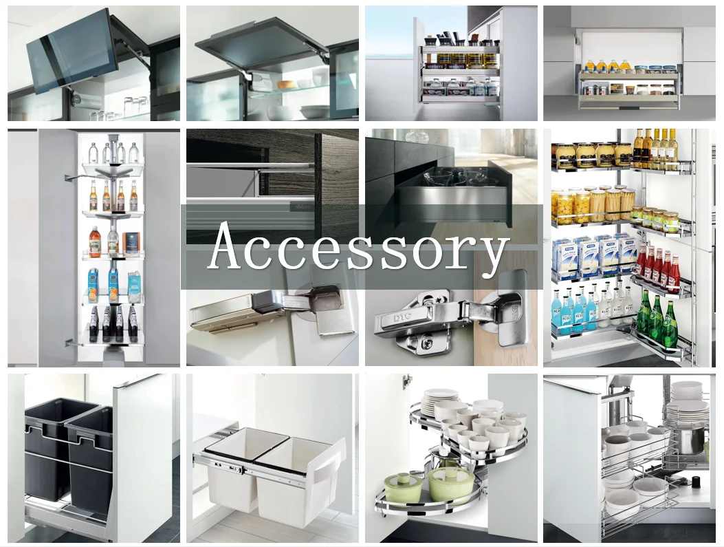 Home Modern White Plastic Polyurethane And Laminate Furniture Kitchen