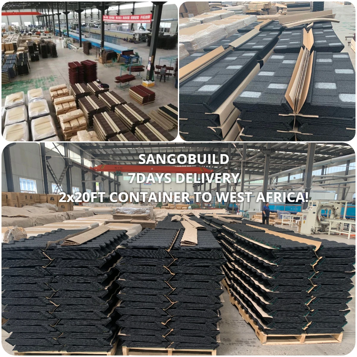 Construction Material High Aluzinc Roof Tile 50 Years Lifespan Stone