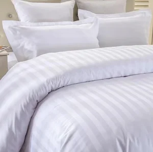 100% Cotton Satin Stripe Flanged Pillowcase Hotel Grade Wrinkle Resistant Easy Care Luxury Hotel Bedding