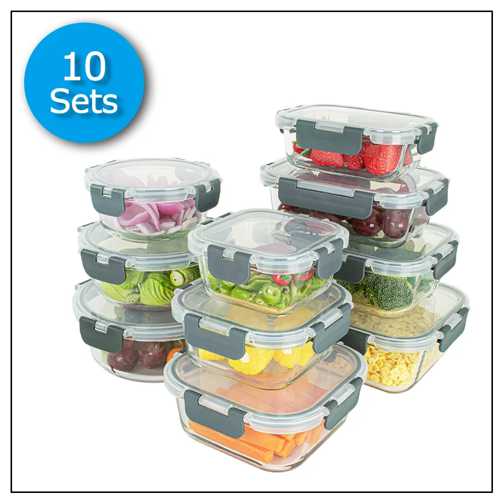 Heat Resistant Microwavable Superior Glass Food Storage Containers Set