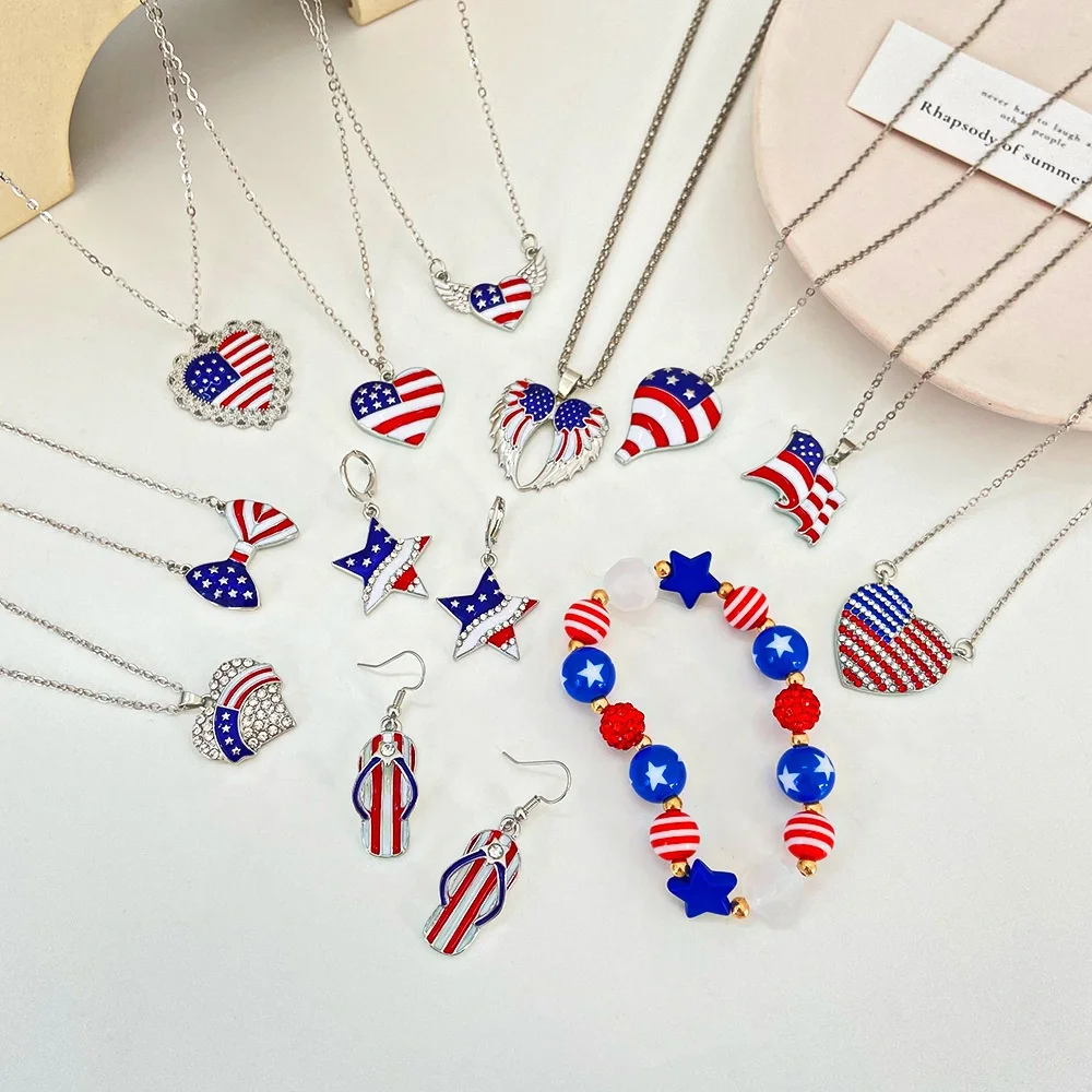 Amazon.com: Bucherry 4th of July Beads Necklaces Bulk Red White Blue  Patriotic Beads Necklaces with Star American Flag Independence Day  Accessories for 4th of July Party Favor Patriotic Parade, 6 Styles (36
